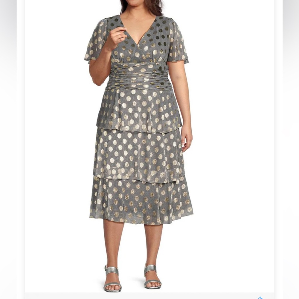 Brand new Gold Polkadot Dress